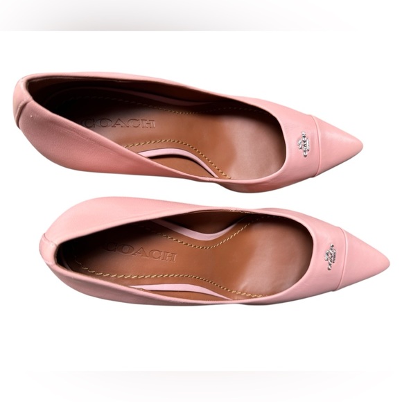 Coach Women's Blush Leather Heels - Picture 8 of 16